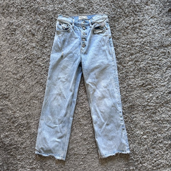 Abercrombie & Fitch Denim - Abercrombie and Fitch crop wide leg ultra high rise jeans